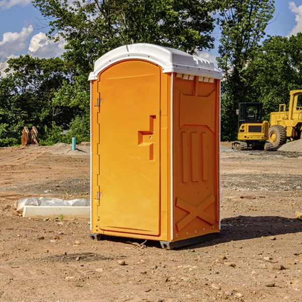 how often are the porta potties cleaned and serviced during a rental period in Hemlock